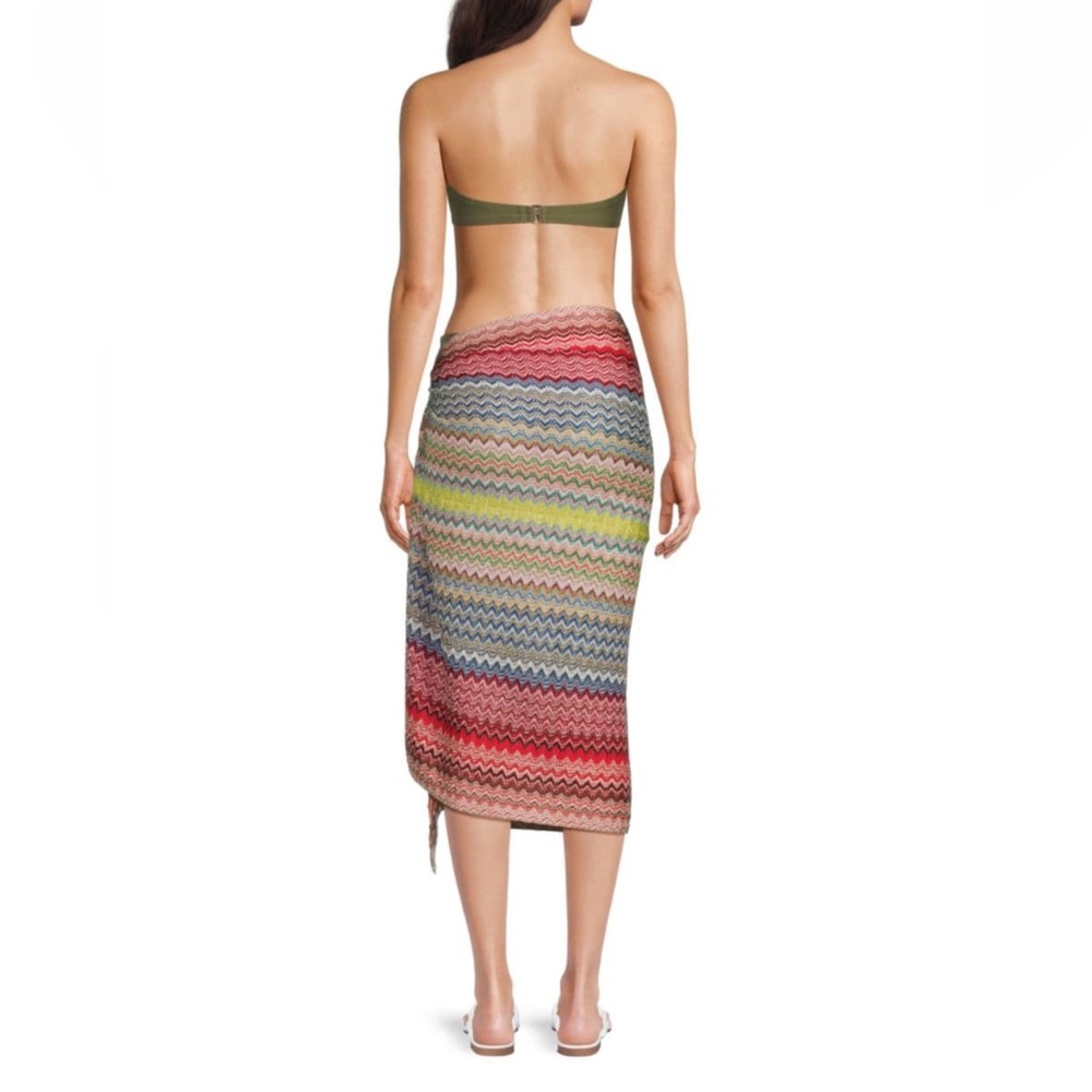 Missoni Multicolor Chevron Knit Pareo Sarong Wrap Skirt Beach Dress $840 NWT! - Picture 2 of 10